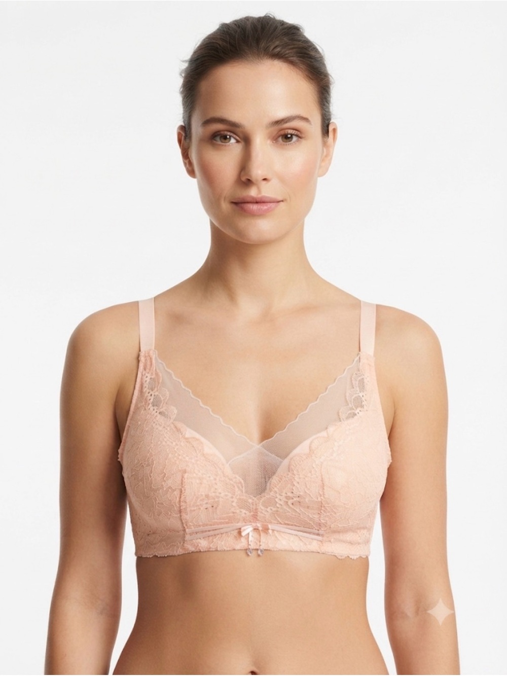Delicate Lace Bralette in Blush